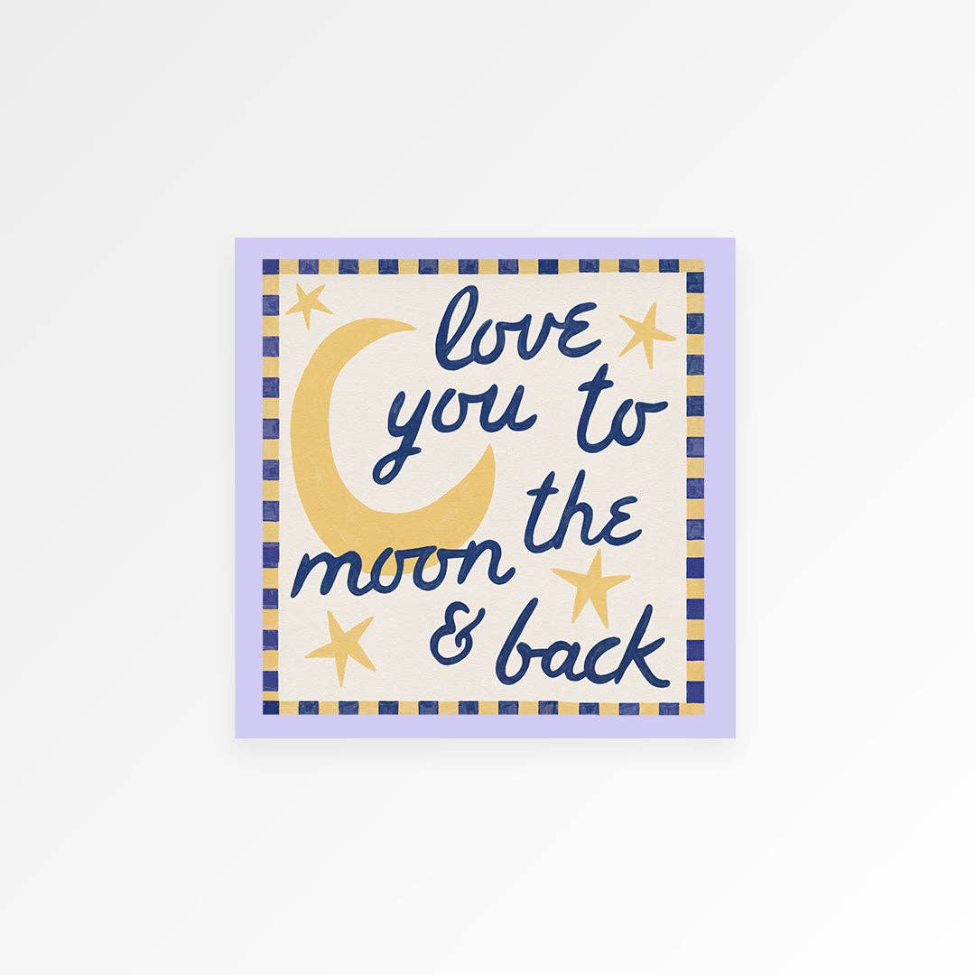Love You To Moon And Back 20x20cm