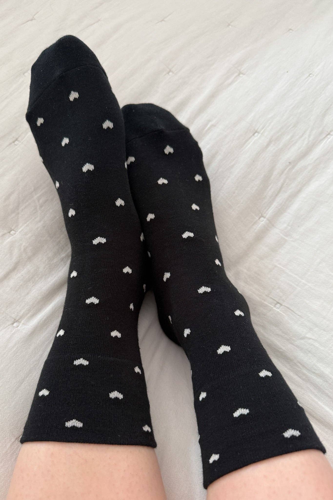Patterned Sneaker Socks - POLKA DOT - BLUE/NAVY