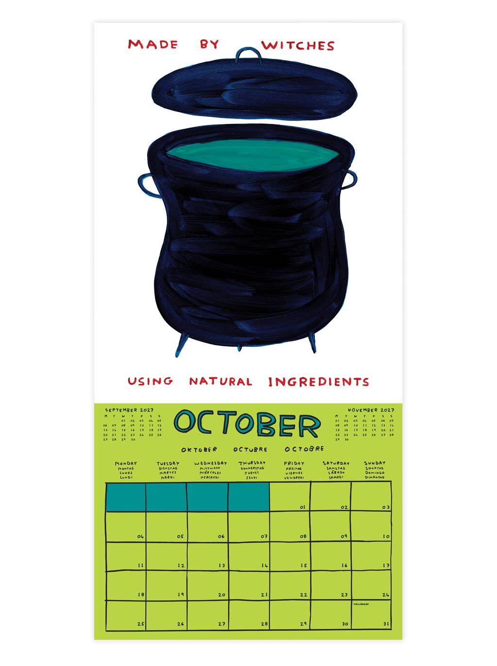 David Shrigley Official and Exclusive 2027 Wall Calendar