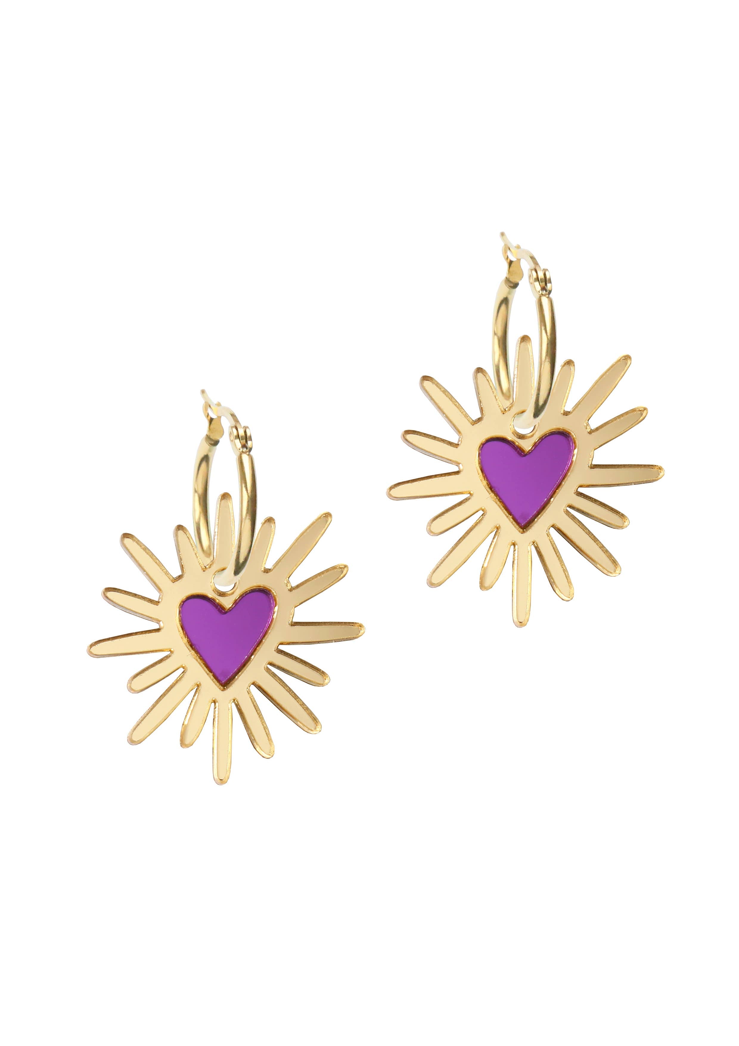 Shining Heart Hoops: Gold + Red