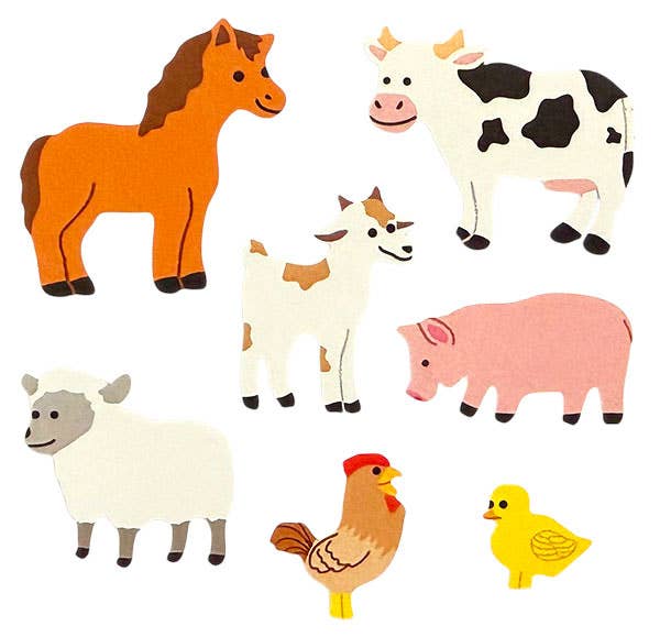 Classic Farm Animals Stickers: English