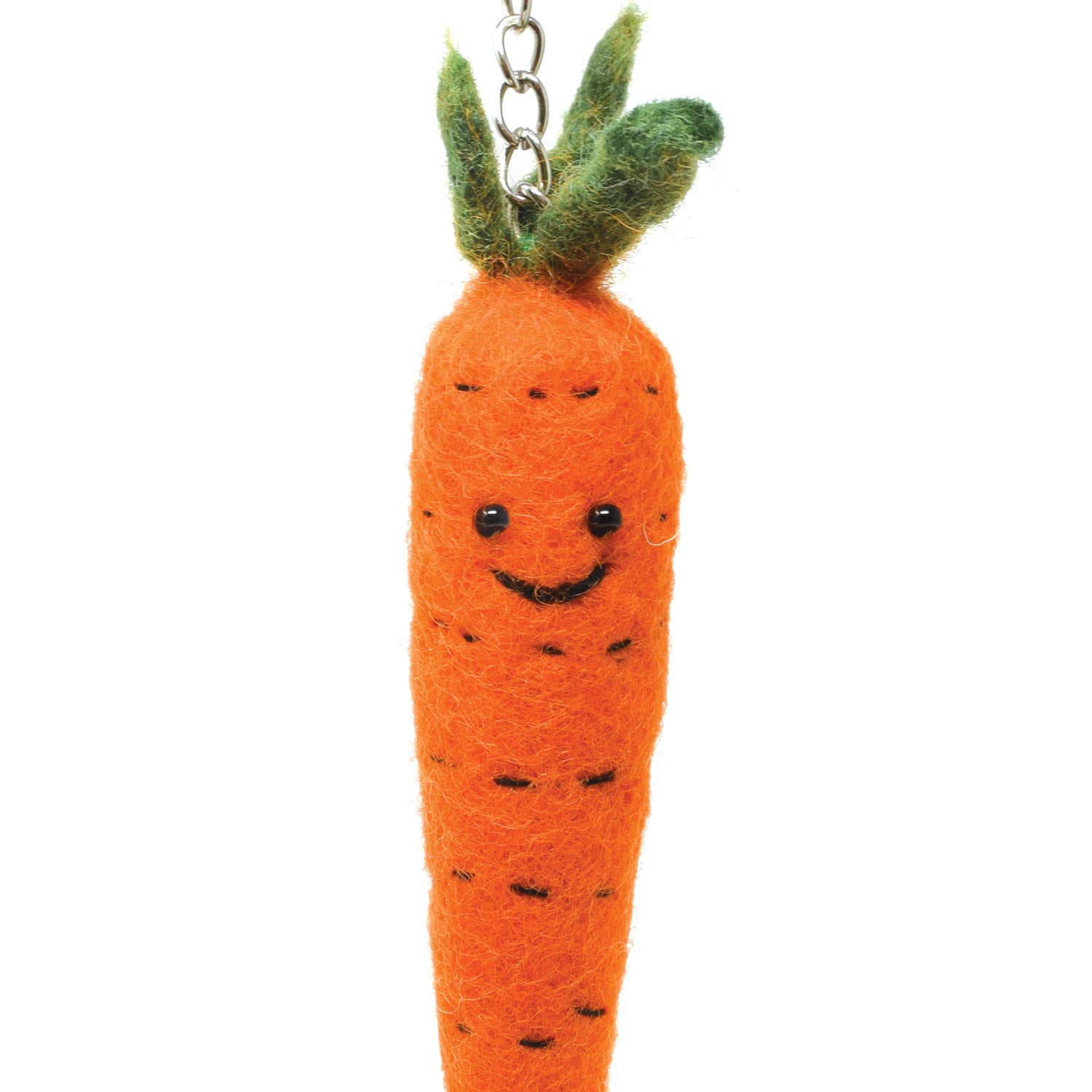 Felt Keychain - Carrot Felt Keyring - Black Yak Ltd Modern Love Store Glasgow