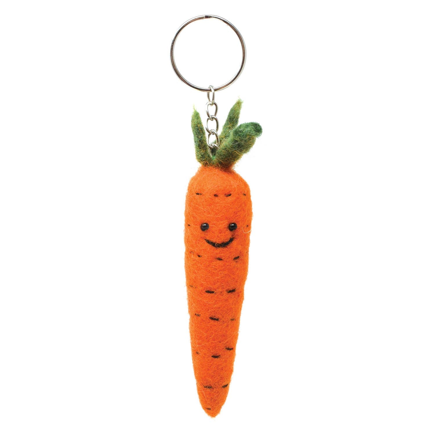 Felt Keychain - Carrot Felt Keyring - Black Yak Ltd Modern Love Store Glasgow