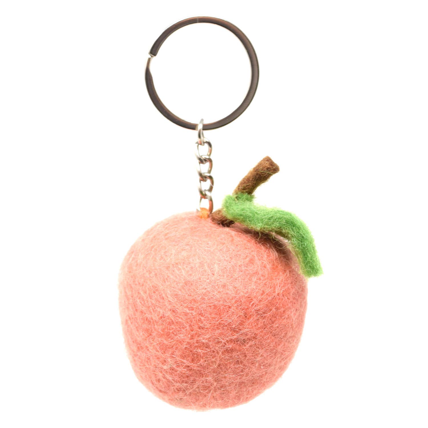 Felt Keychain - Peach Felt Keyring - Black Yak Ltd Modern Love Store Glasgow