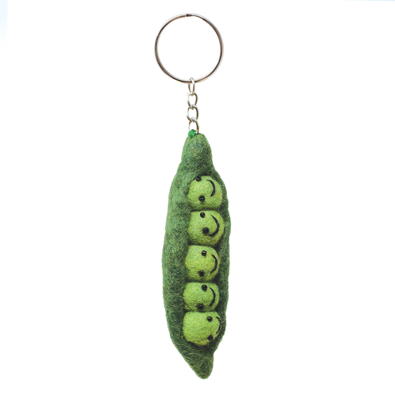 Felt Keychain - Peas In A Pod Felt Keyring - Black Yak Ltd Modern Love Store Glasgow