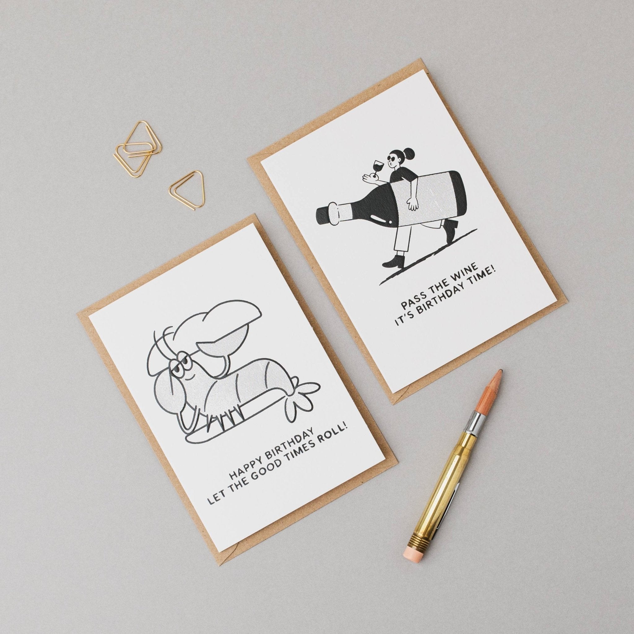 Floral Thank You Card | Stylish Greeting Cards | Monochrome - Studio Boketto Modern Love Store Glasgow