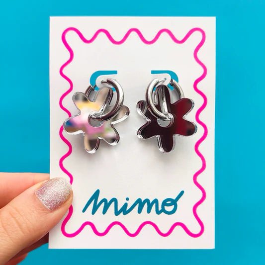 Flower Hoops - Mirror Mirror - earrings Modern Love Store Glasgow Modern Love Store Glasgow