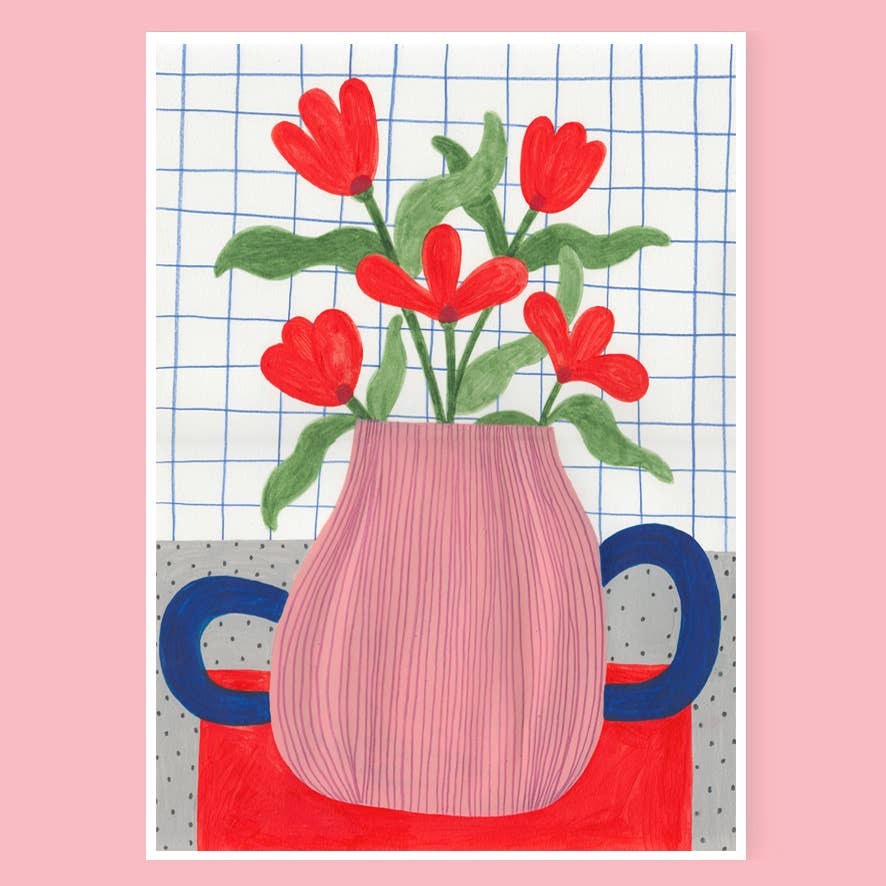 Flowers by Daria Solak Print - Daria Solak Illustrations Modern Love Store Glasgow