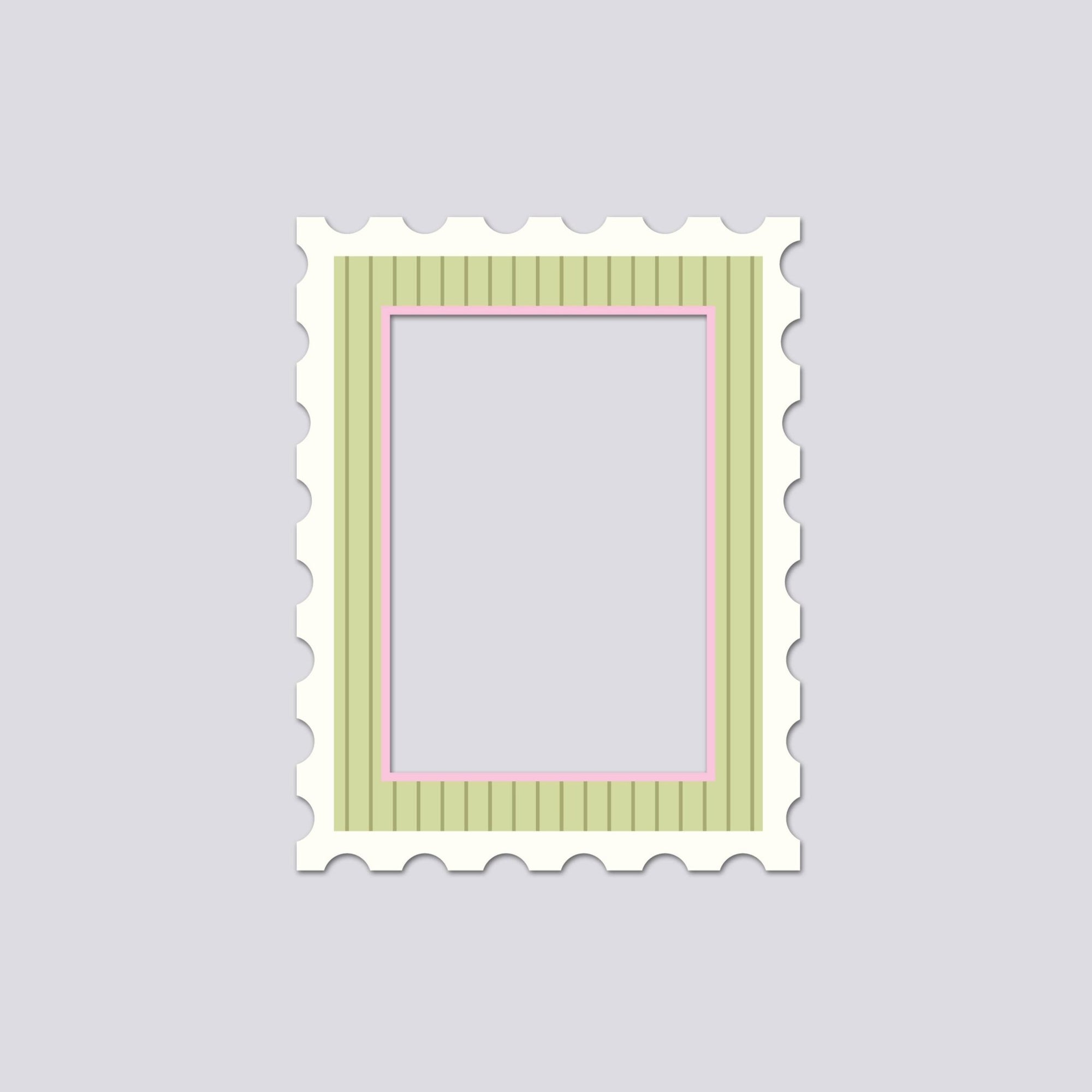 Greetings Small Green Stripe and Pink Magnetic Frame homeware  frame