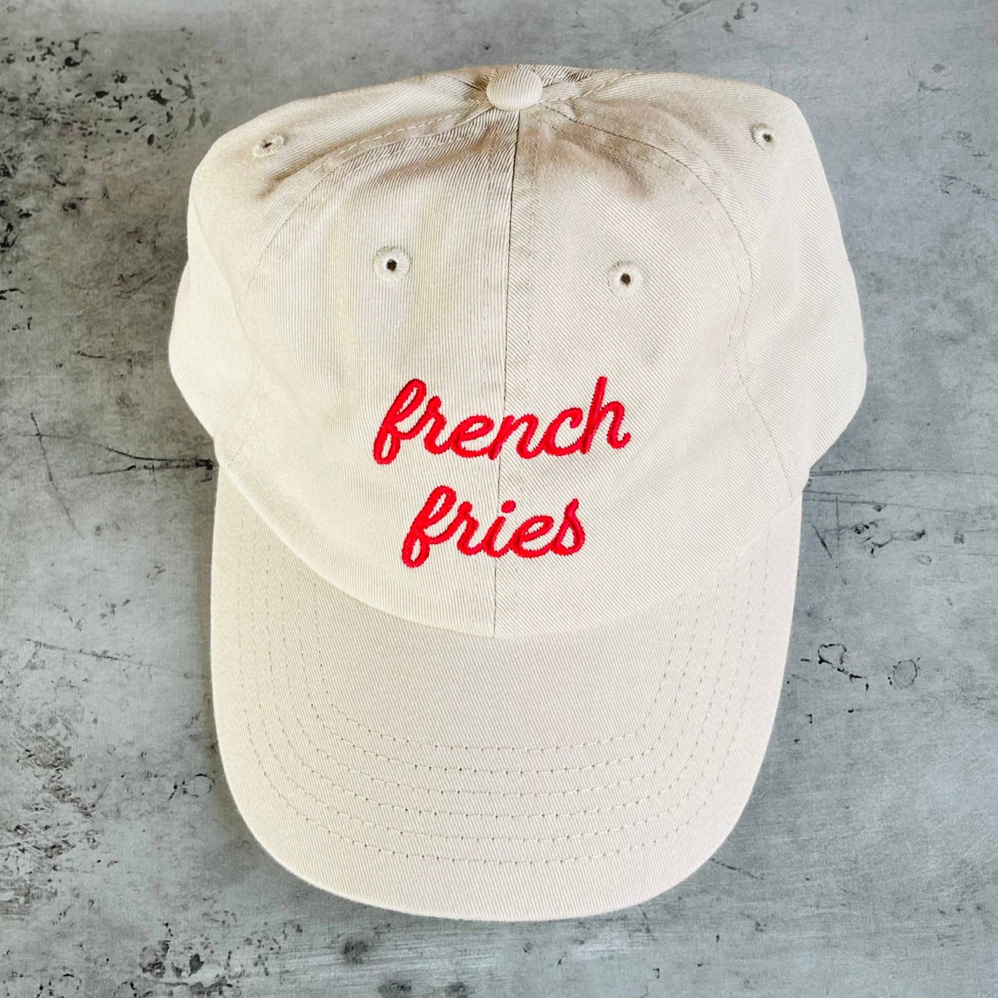 French Fries Baseball Cap - The Silver Spider Modern Love Store Glasgow