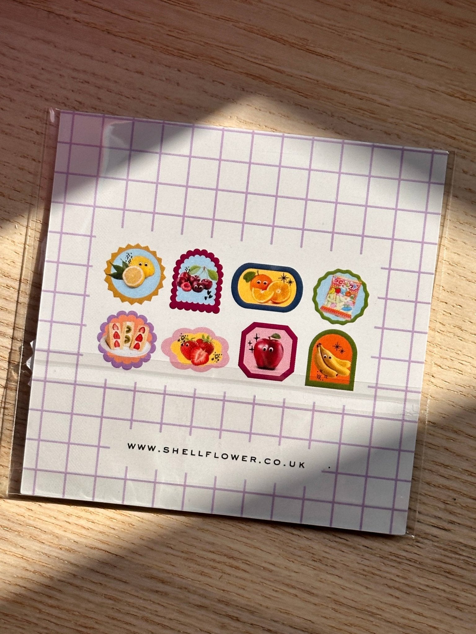 Fruits Washi Flake Stickers - Shellflower Modern Love Store Glasgow