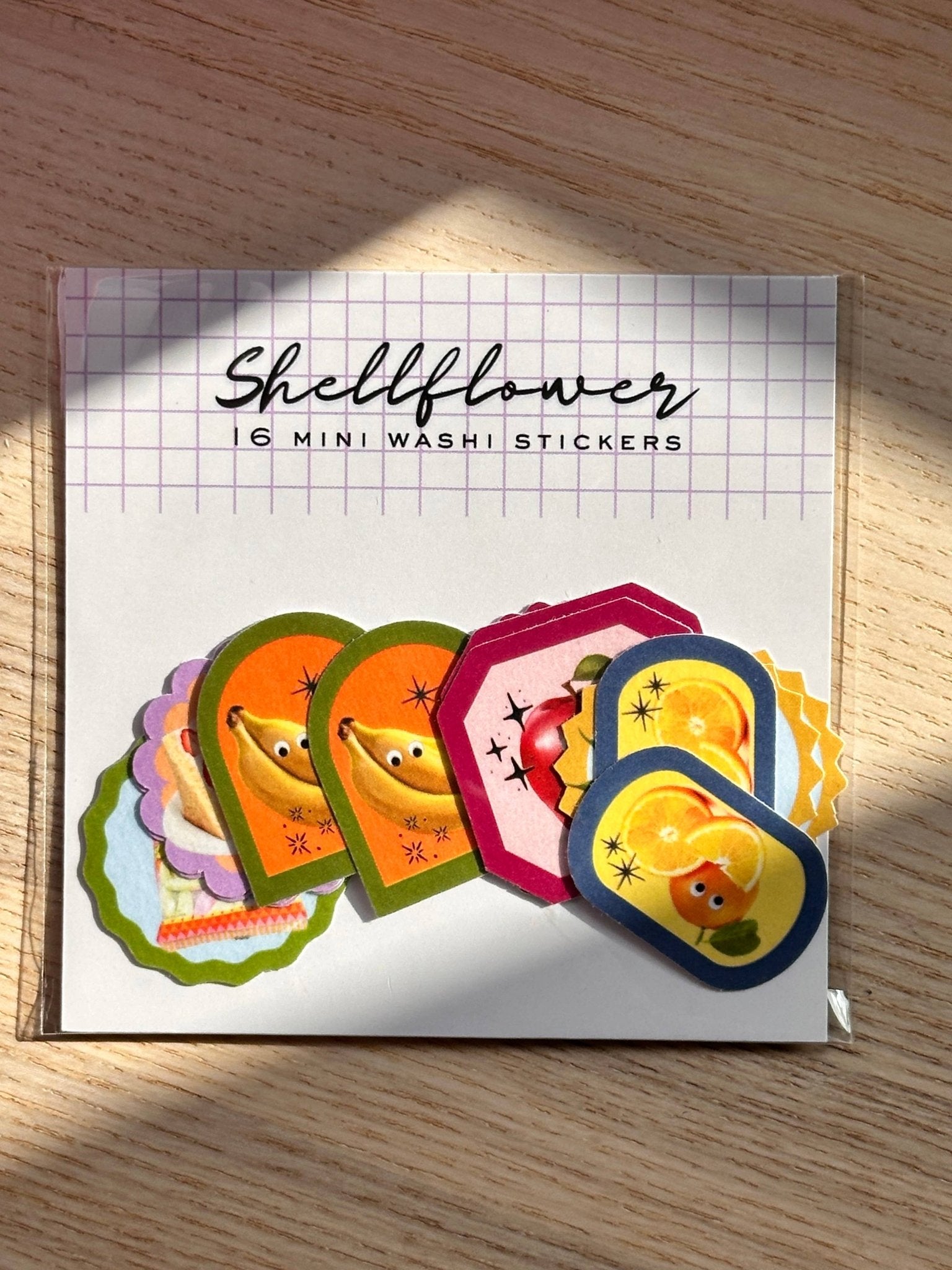 Fruits Washi Flake Stickers - Shellflower Modern Love Store Glasgow