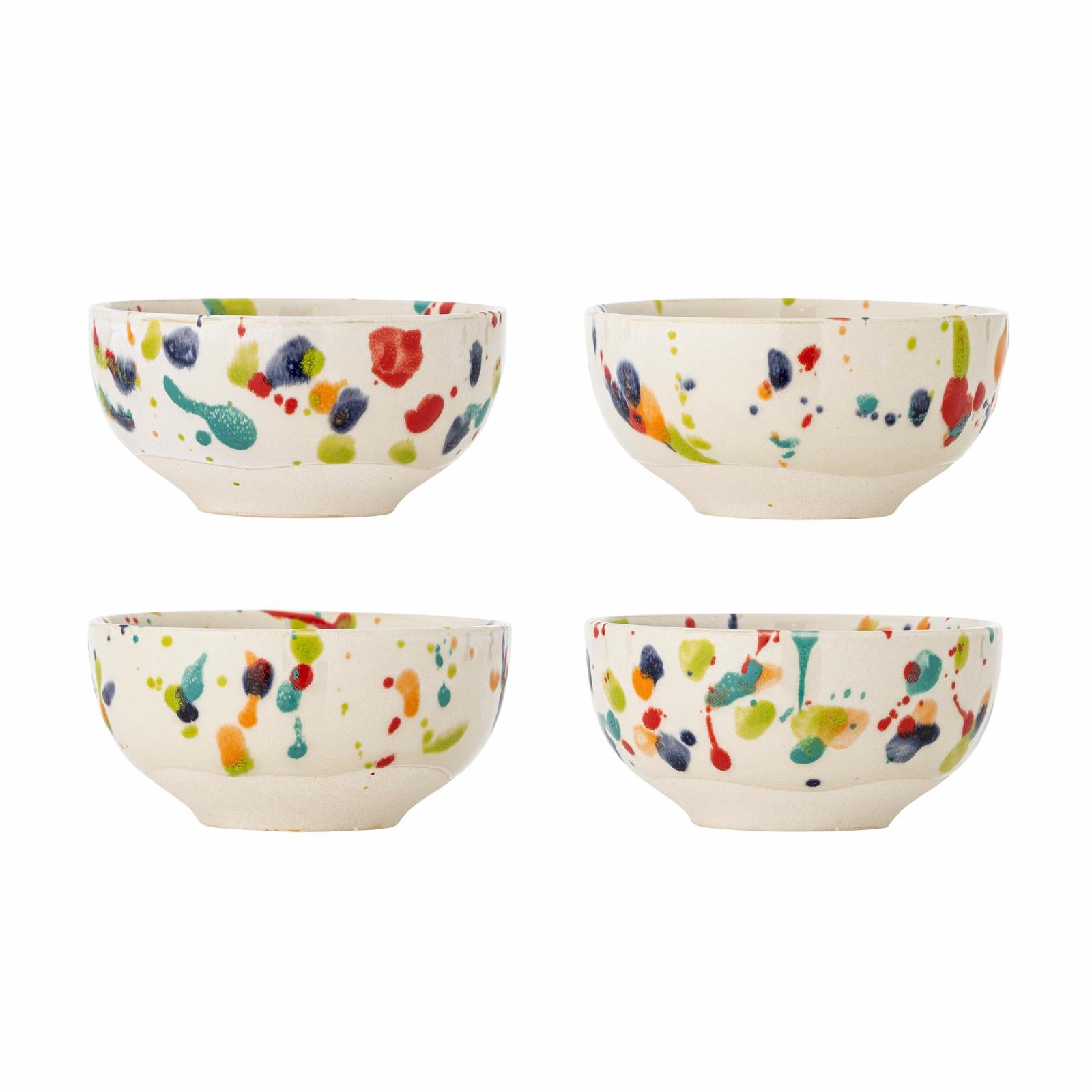Freckles Bowl, Multi, hand-painted stoneware by Bloomingville