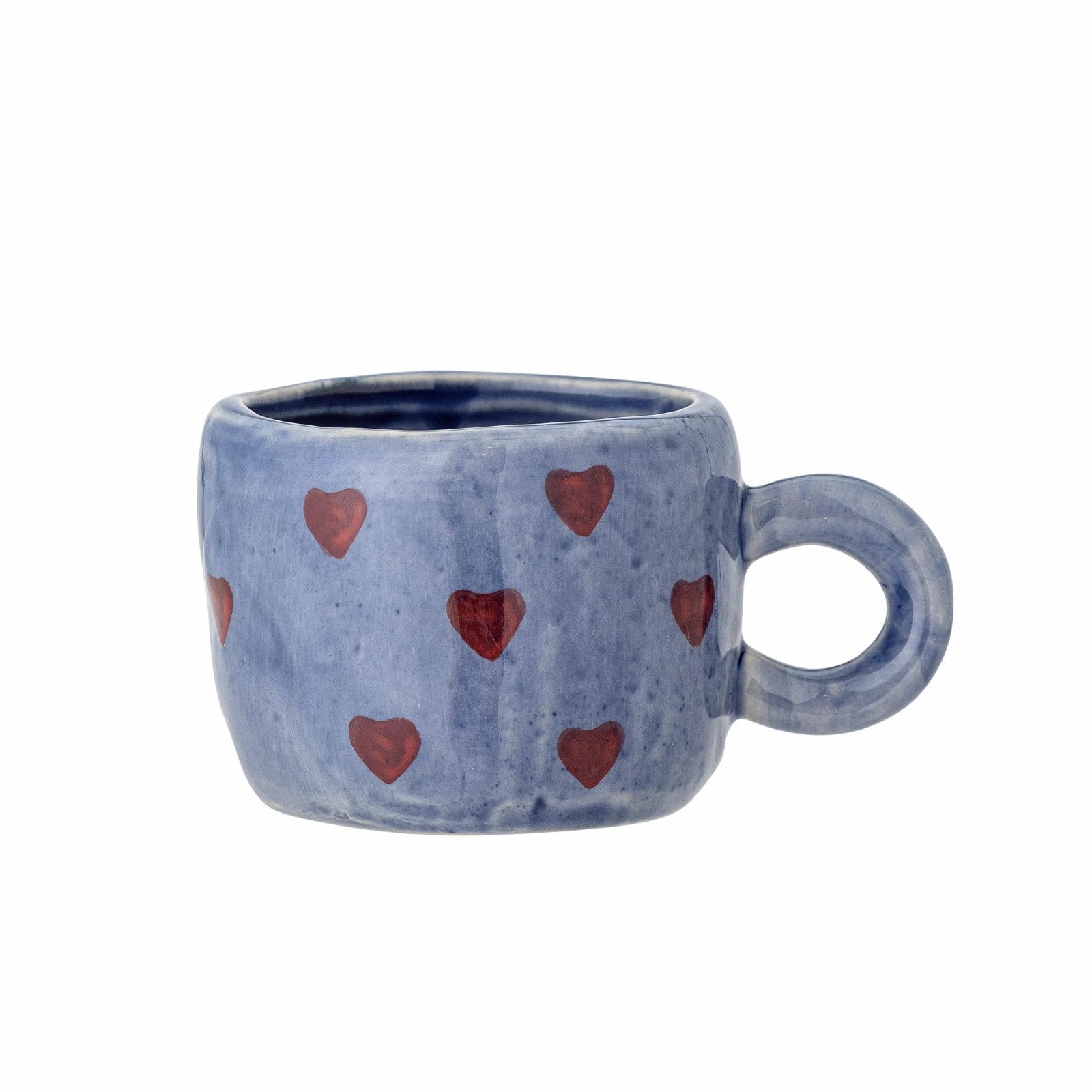 Nini Cup, Blue, hand-painted stoneware by Bloomingville