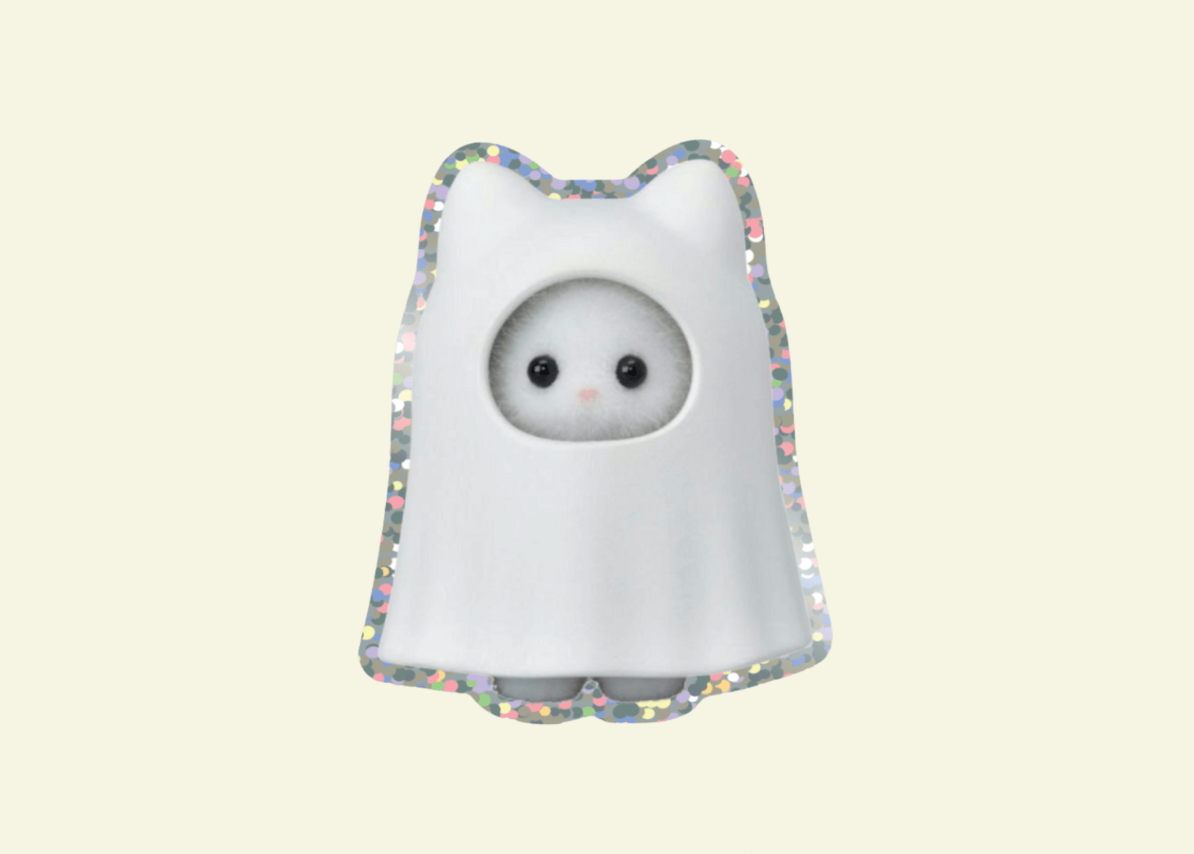 Ghost Glitter Vinyl Sticker  - Shellflower Modern Love Store Glasgow