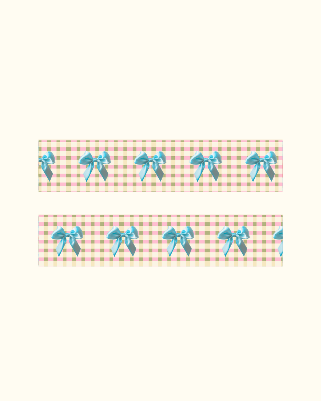 Gingham Bows Washi Tape - Shellflower Modern Love Store Glasgow