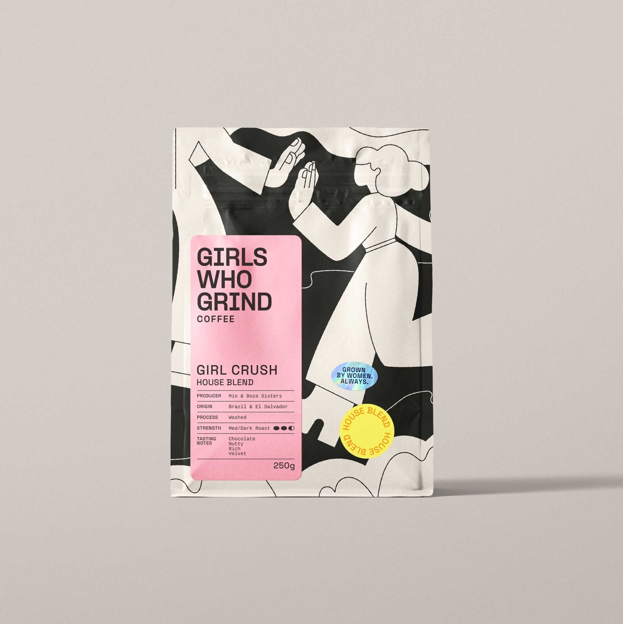 Girl Crush: Wholebean / 250g - Girls Who Grind Coffee Modern Love Store Glasgow