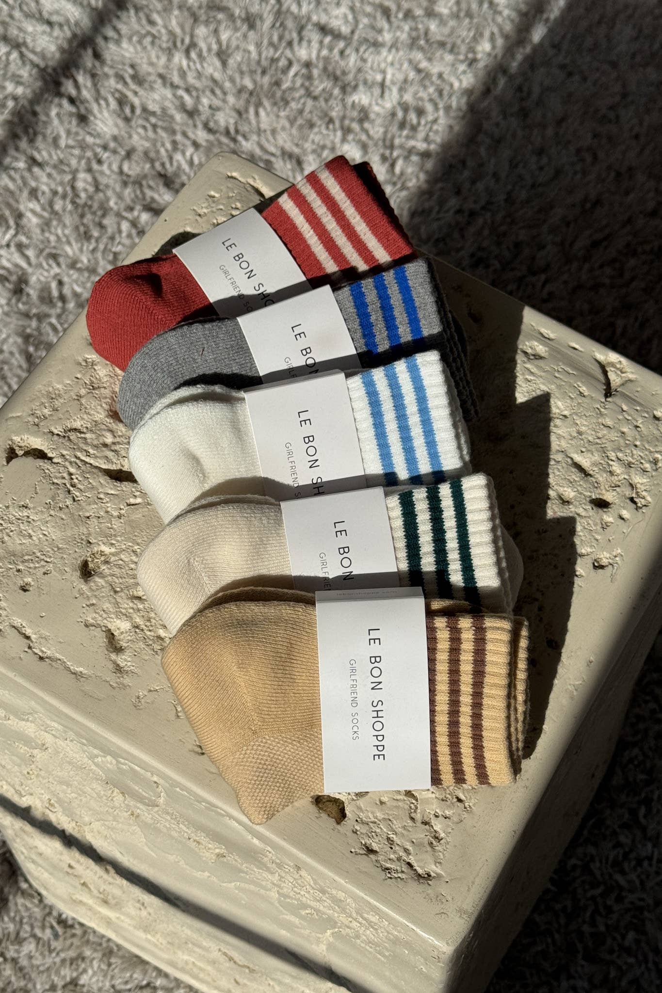 Girlfriend Socks: Bright Grey - Modern Love Store Glasgow