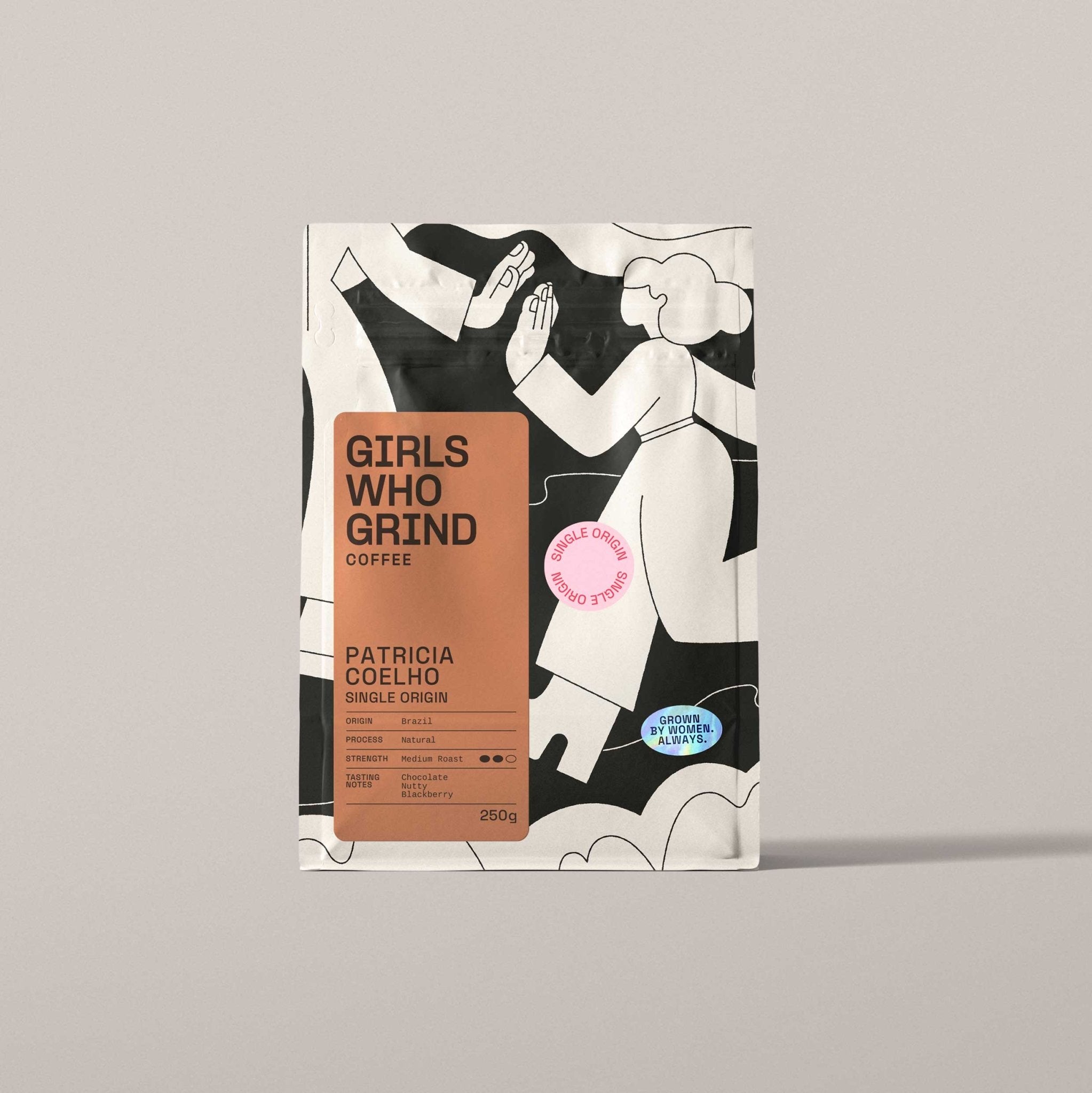 Girls who Grind - Patricia Coelho Natural,, Brazil.: Wholebean coffee 