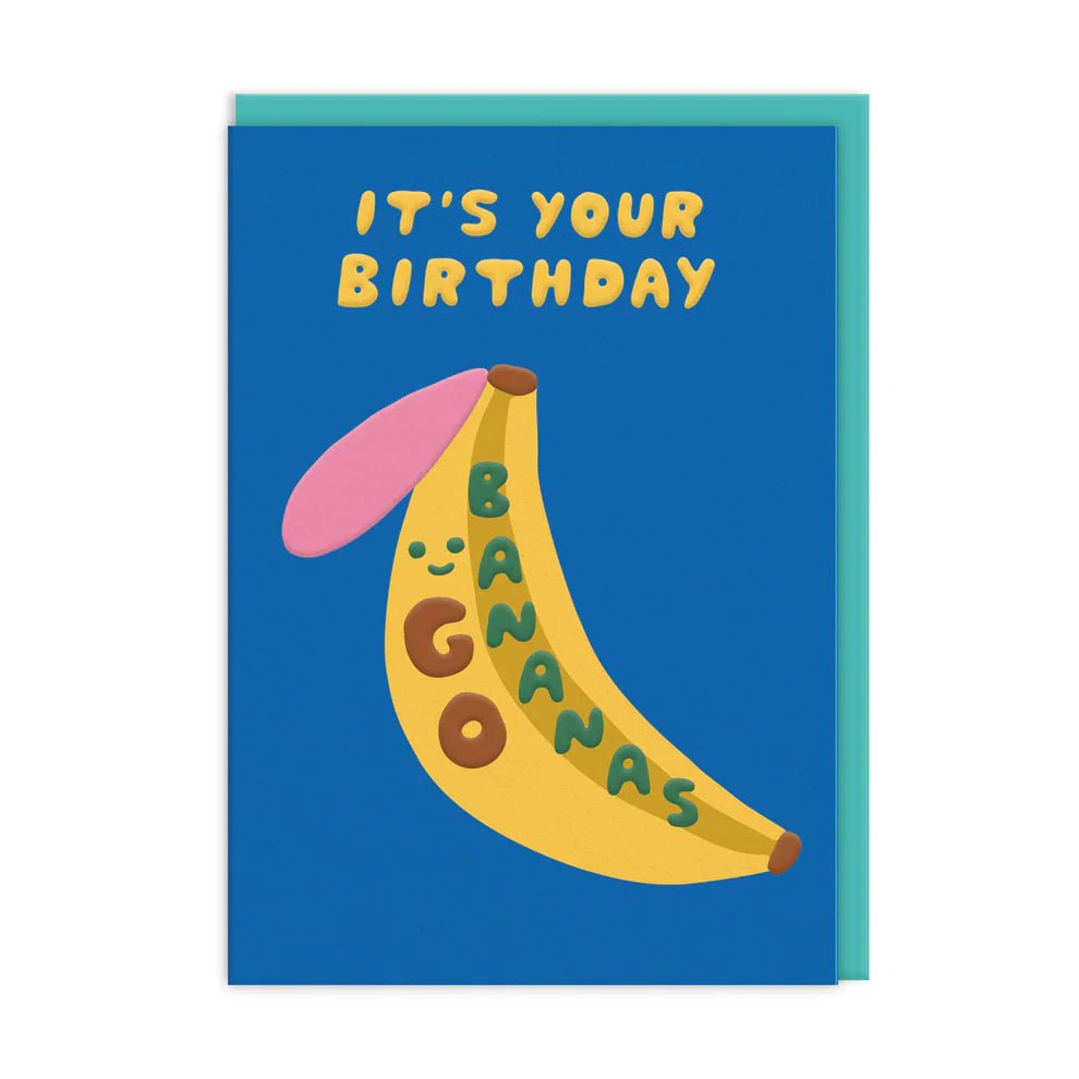 Go Bananas Birthday Card - Birthday card Ohh Deer UK + EU Modern Love Store Glasgow