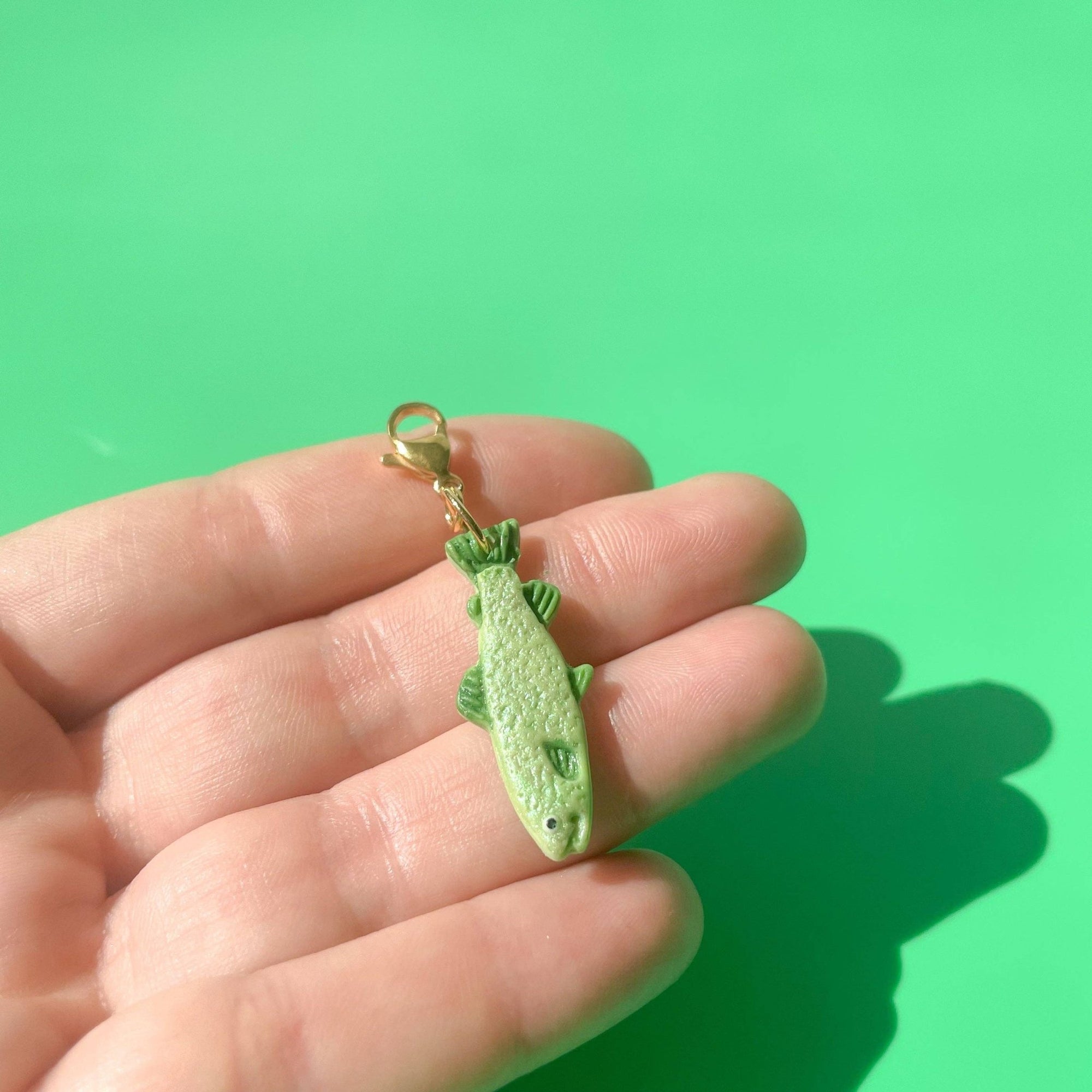 Green Fancy Fish Bag Charm - Bold Blossom Shop Modern Love Store Glasgow