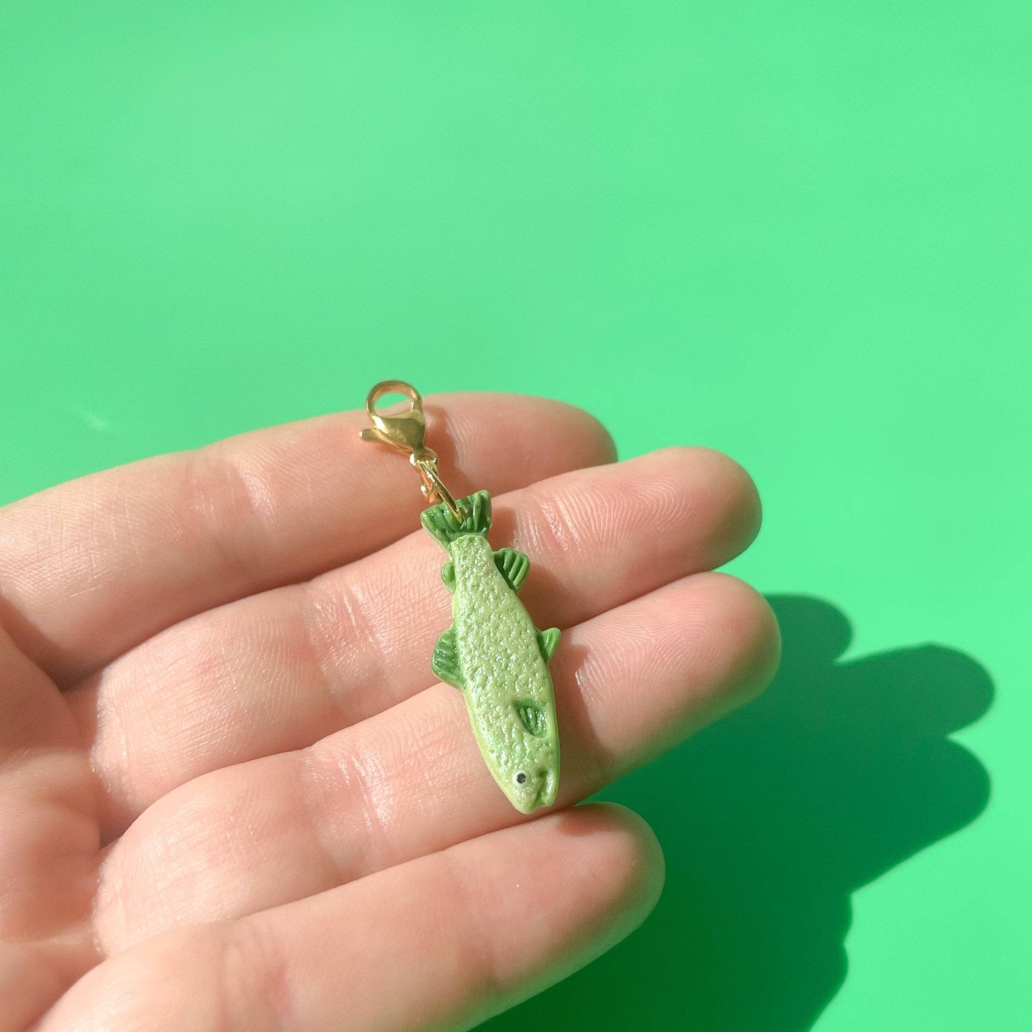 Green Fancy Fish Bag Charm - Bold Blossom Shop Modern Love Store Glasgow