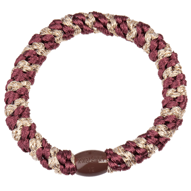 KKNEKKI Burgundy Stripe Bobble - hair clip kknekki Modern Love Store