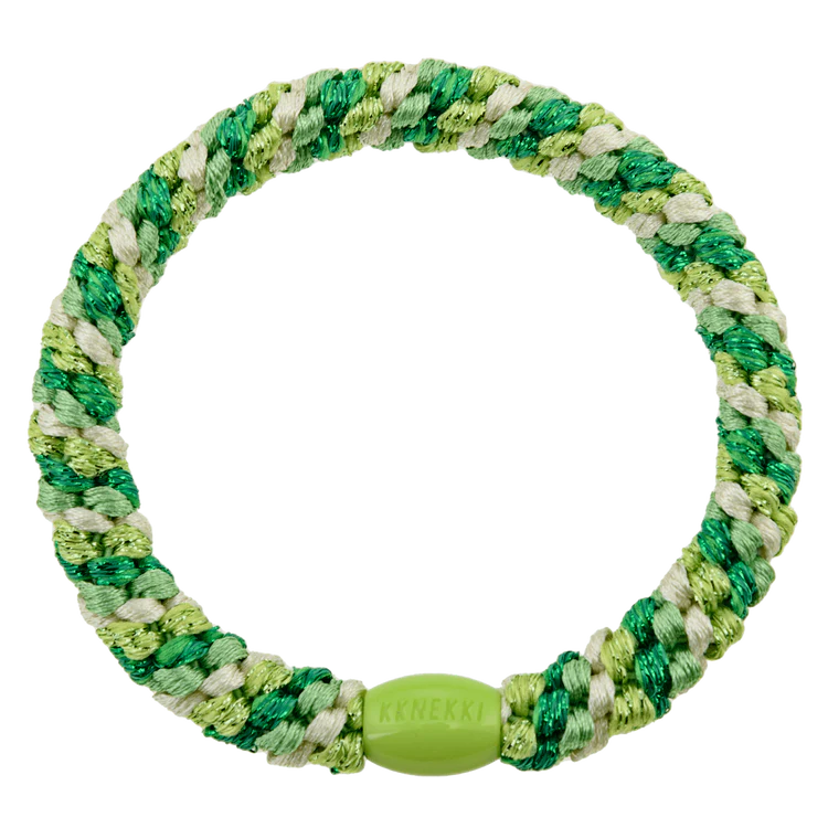 KKNEKKI Green Stripe Glitter Hair Bobble - hair clip kknekki Modern Love Store