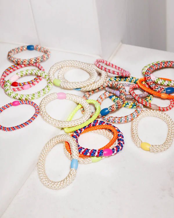 KKNEKKI Ivory Green Bead Hair Bobble - hair clip kknekki Modern Love Store