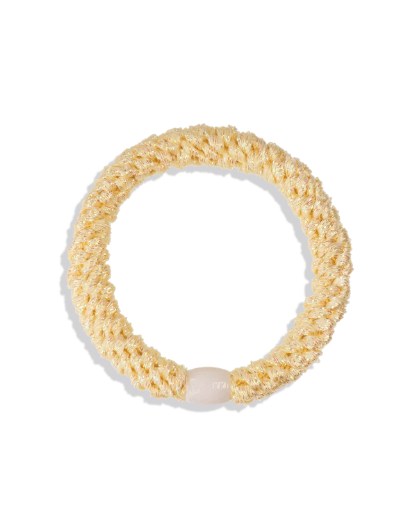 KKNEKKI Light Yellow Glitter Hair Bobble - hair clip kknekki Modern Love Store