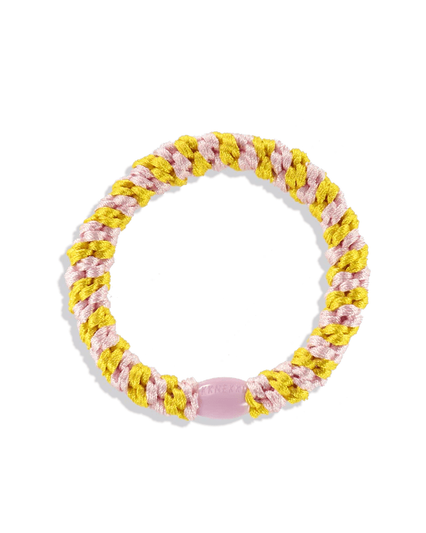 KKNEKKI Yellow Pink Stripe Hair Bobble - hair clip kknekki Modern Love Store
