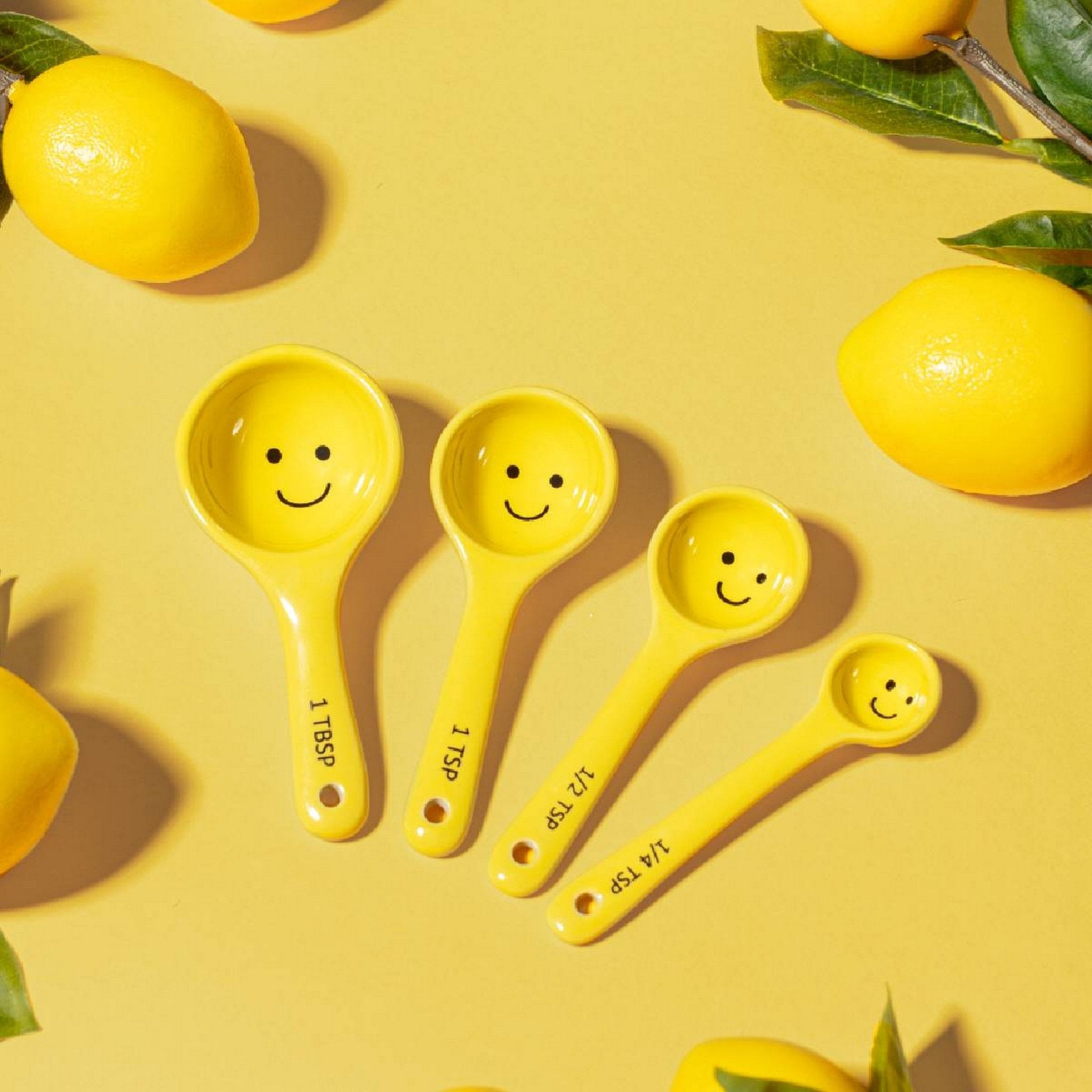 Happy Measuring Spoons - spoon Sass & Belle Modern Love Store Glasgow