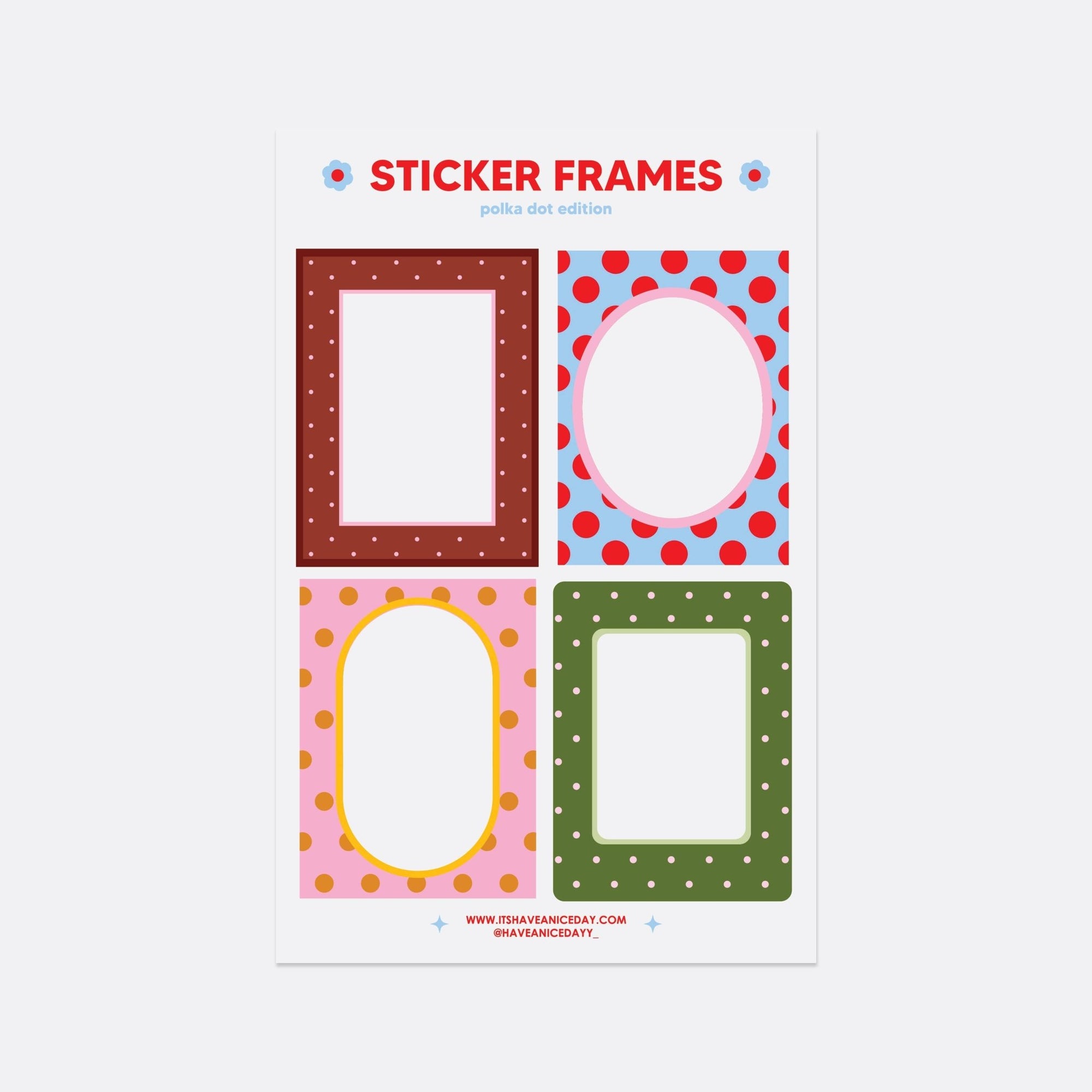 Sticker Frames - Polka Dot Edition journal 