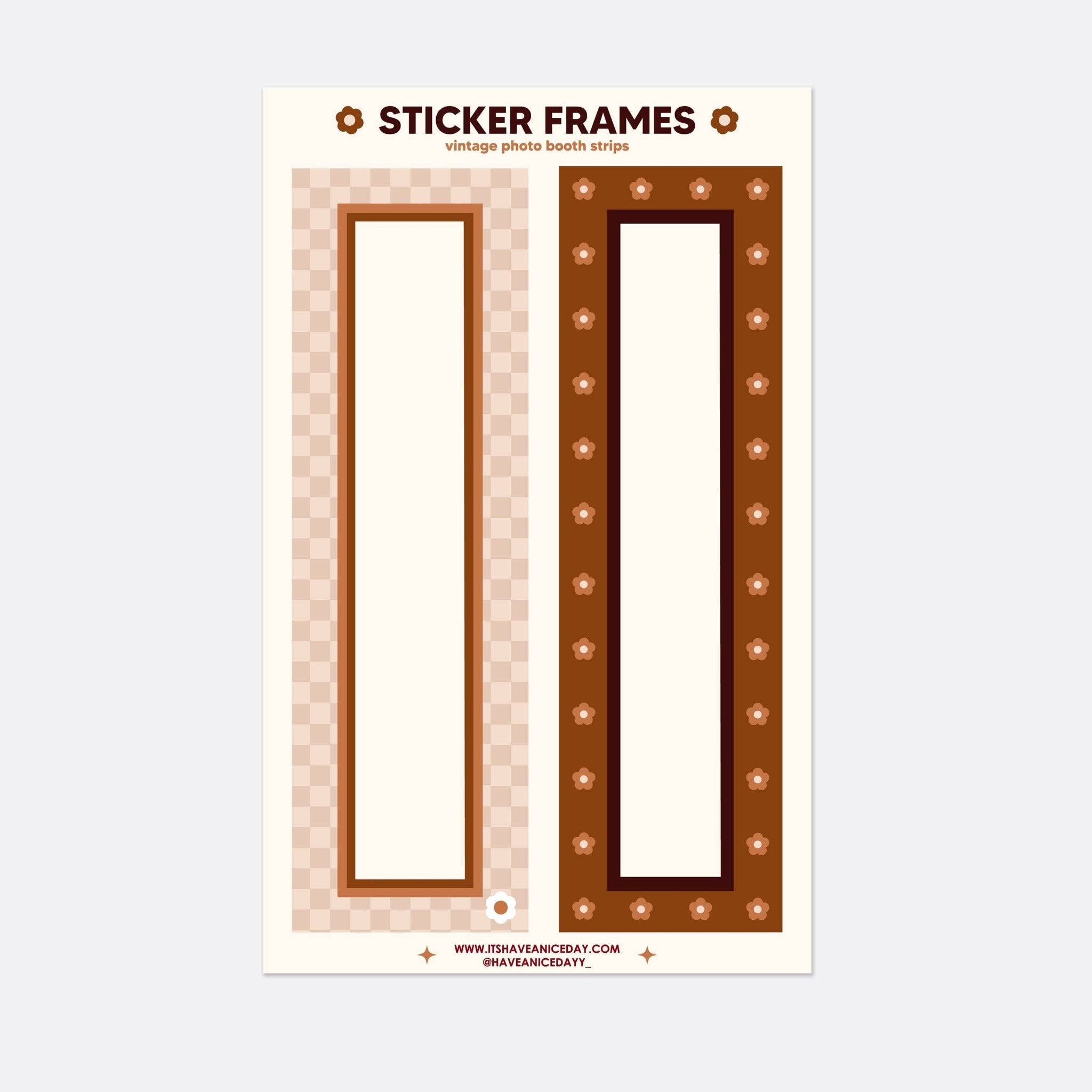 Vintage Photobooth Sticker Frame - Coffee journal 