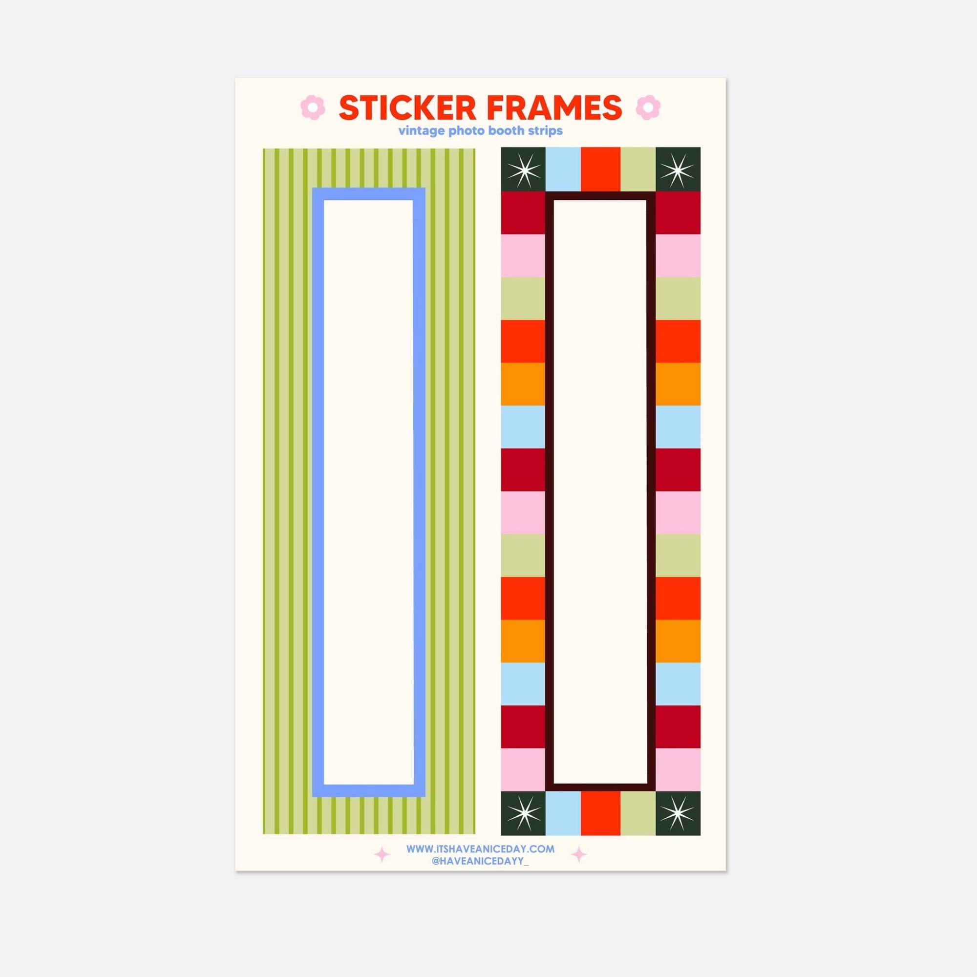 Vintage Photobooth Sticker Frame - Patchwork journal 