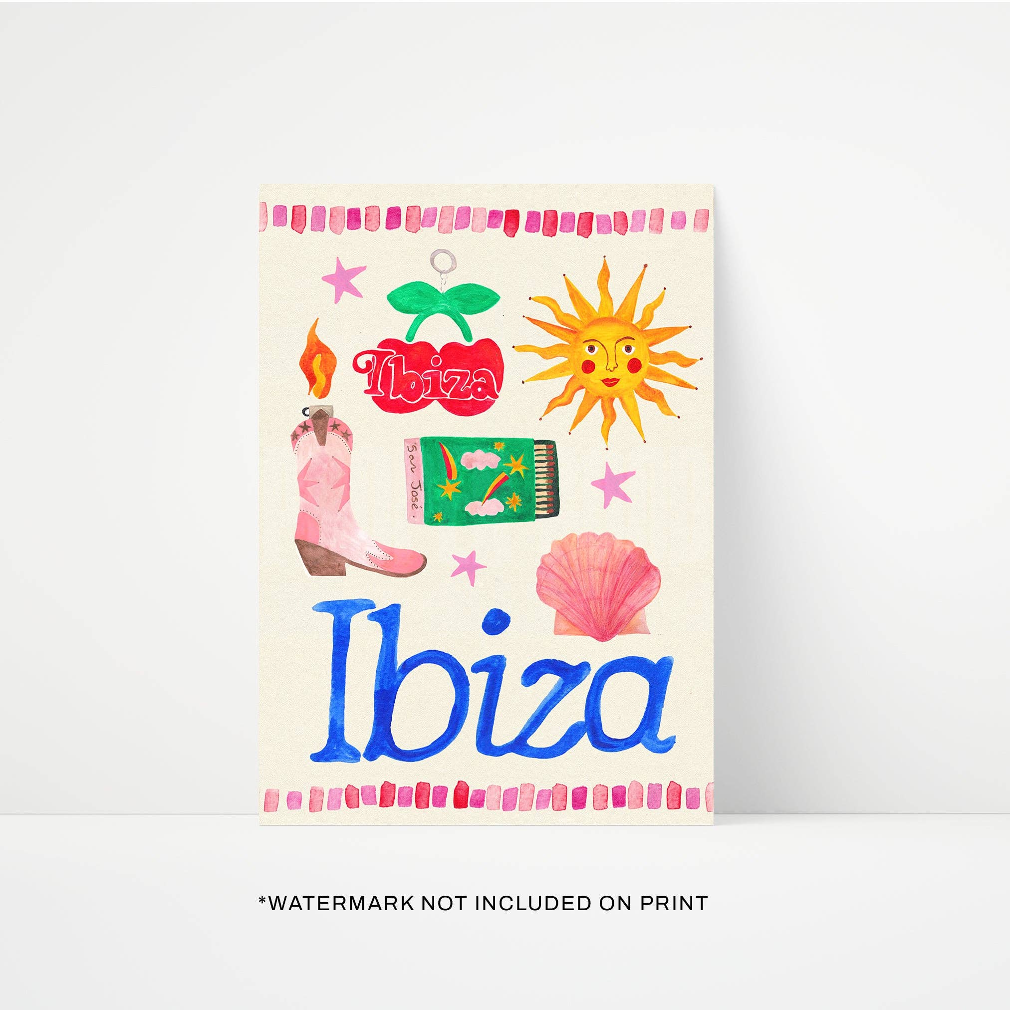 Ibiza Travel Trinket Hand Painted Print - Proper Good Modern Love Store Glasgow