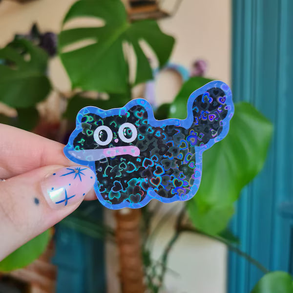 Black Cat Holographic Sticker