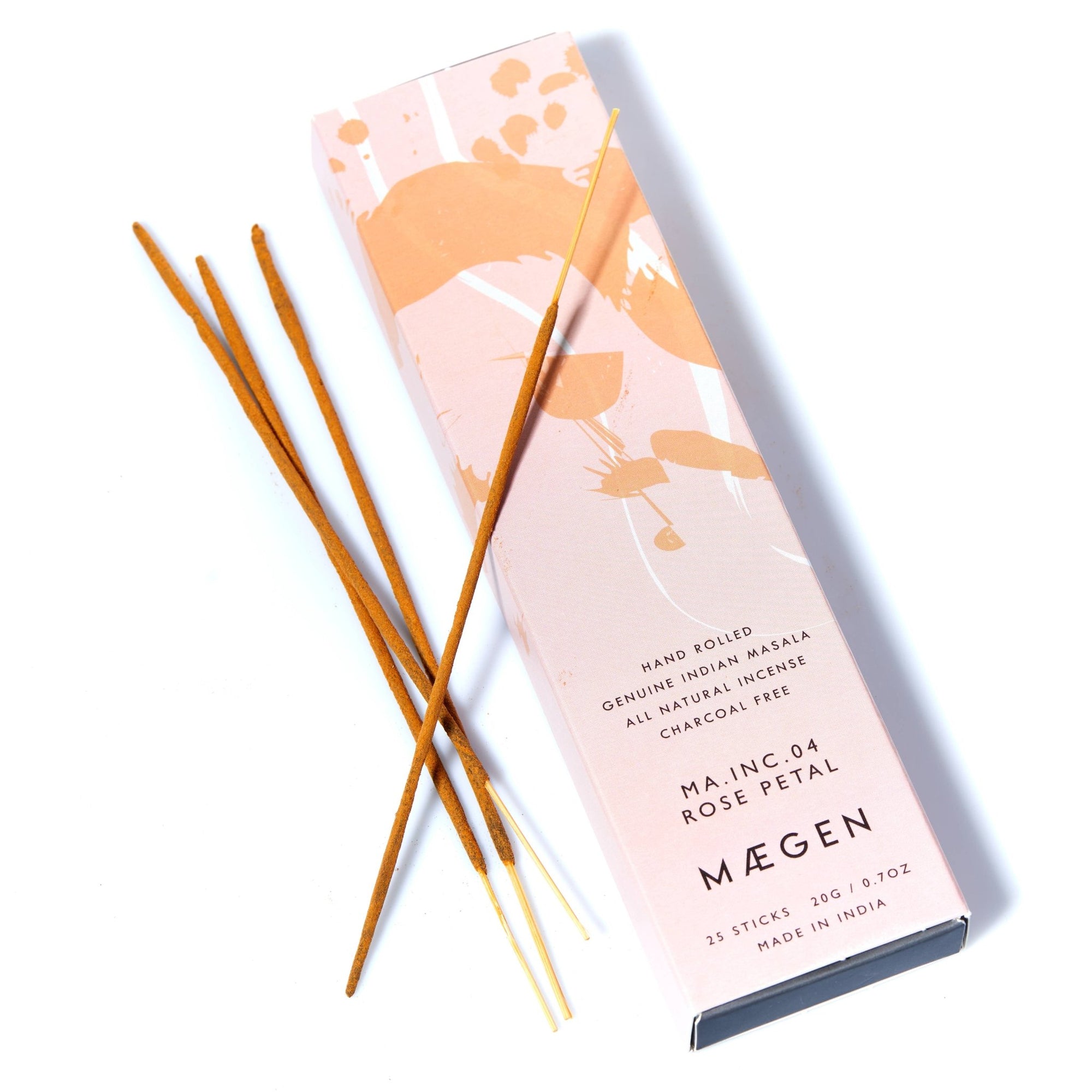 Incense Sticks - Rose Petal Genuine Indian Masala - MÆGEN Modern Love Store Glasgow