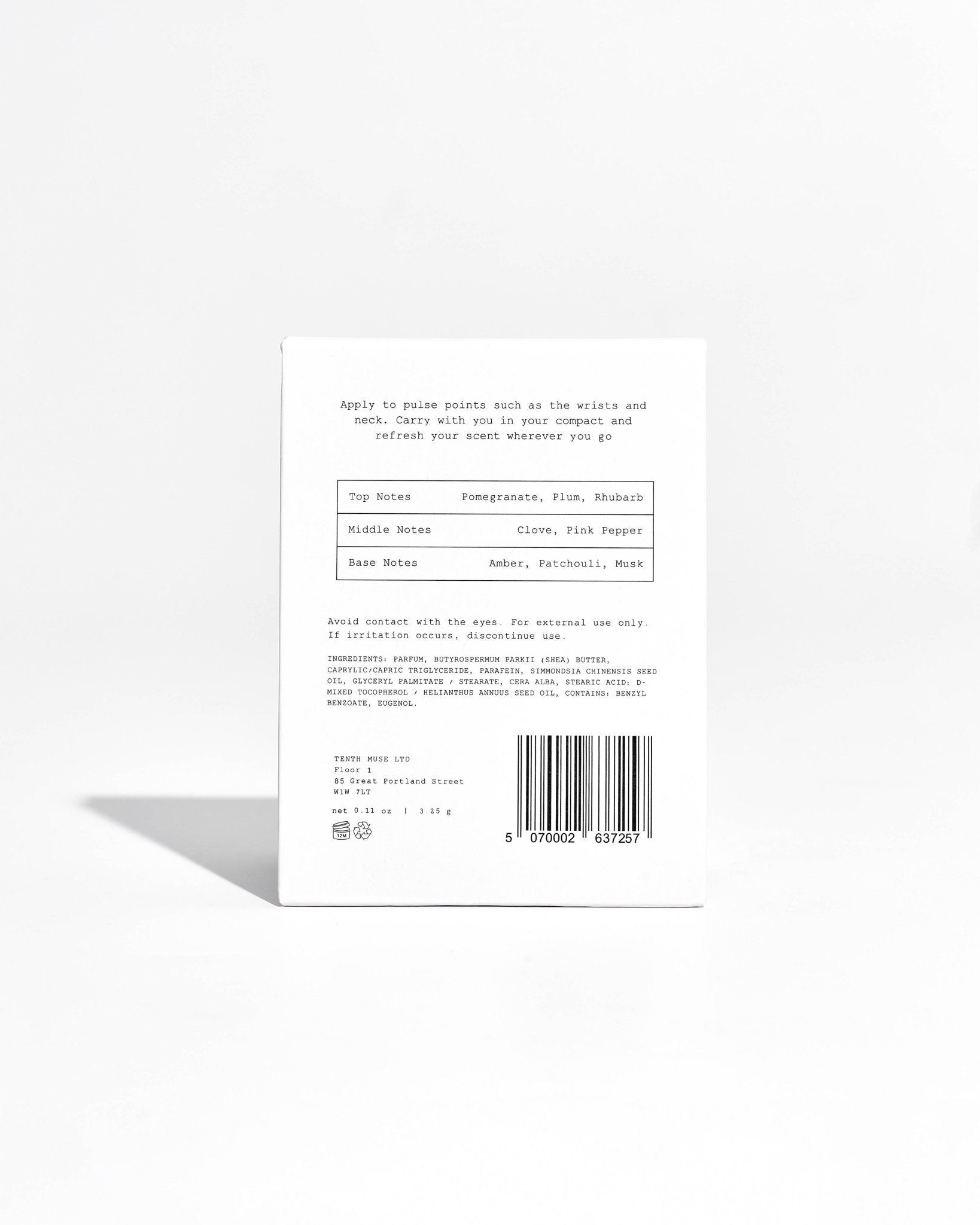 Italian Summer Solid Perfume - TENTH MUSE Modern Love Store Glasgow