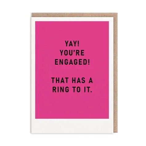 Its Got A Ring To It Engagement Card - Card Ohh Deer UK + EU Modern Love Store Glasgow