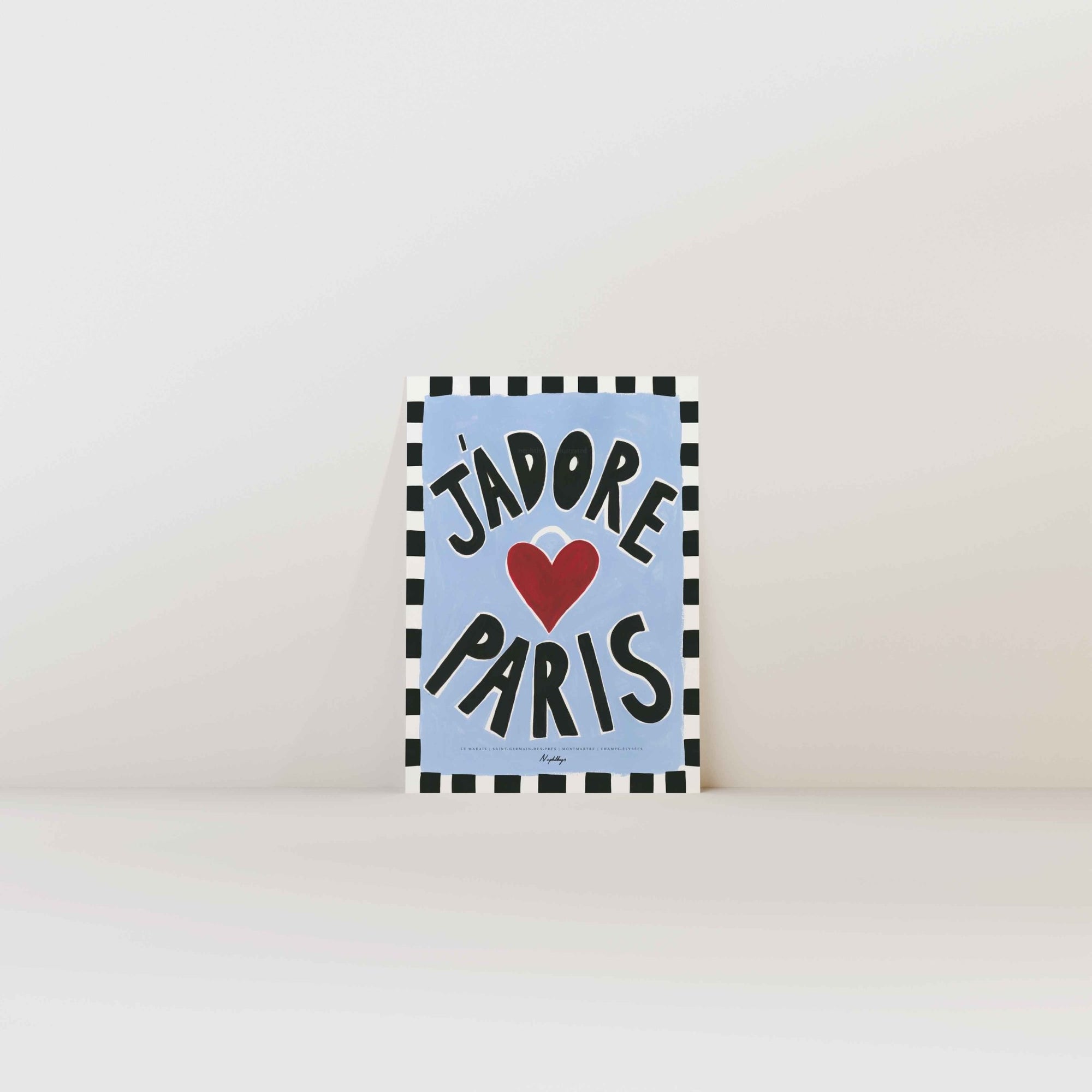 J'adore Paris Print - Print Nephtys Illustrated Modern Love Store Glasgow