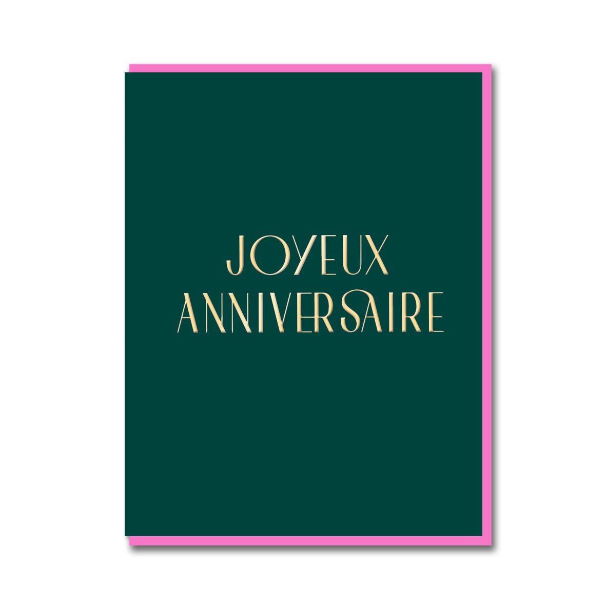 Joyeux Anniversaire - French Twist: - Card 1973 Modern Love Store Glasgow
