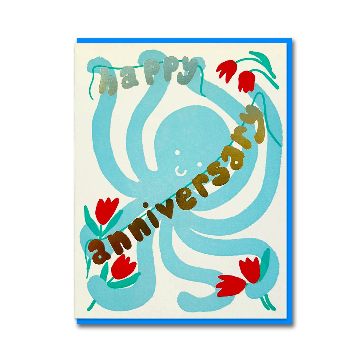 Joyful Octopus Anniversary Card - Card 1973 Modern Love Store Glasgow