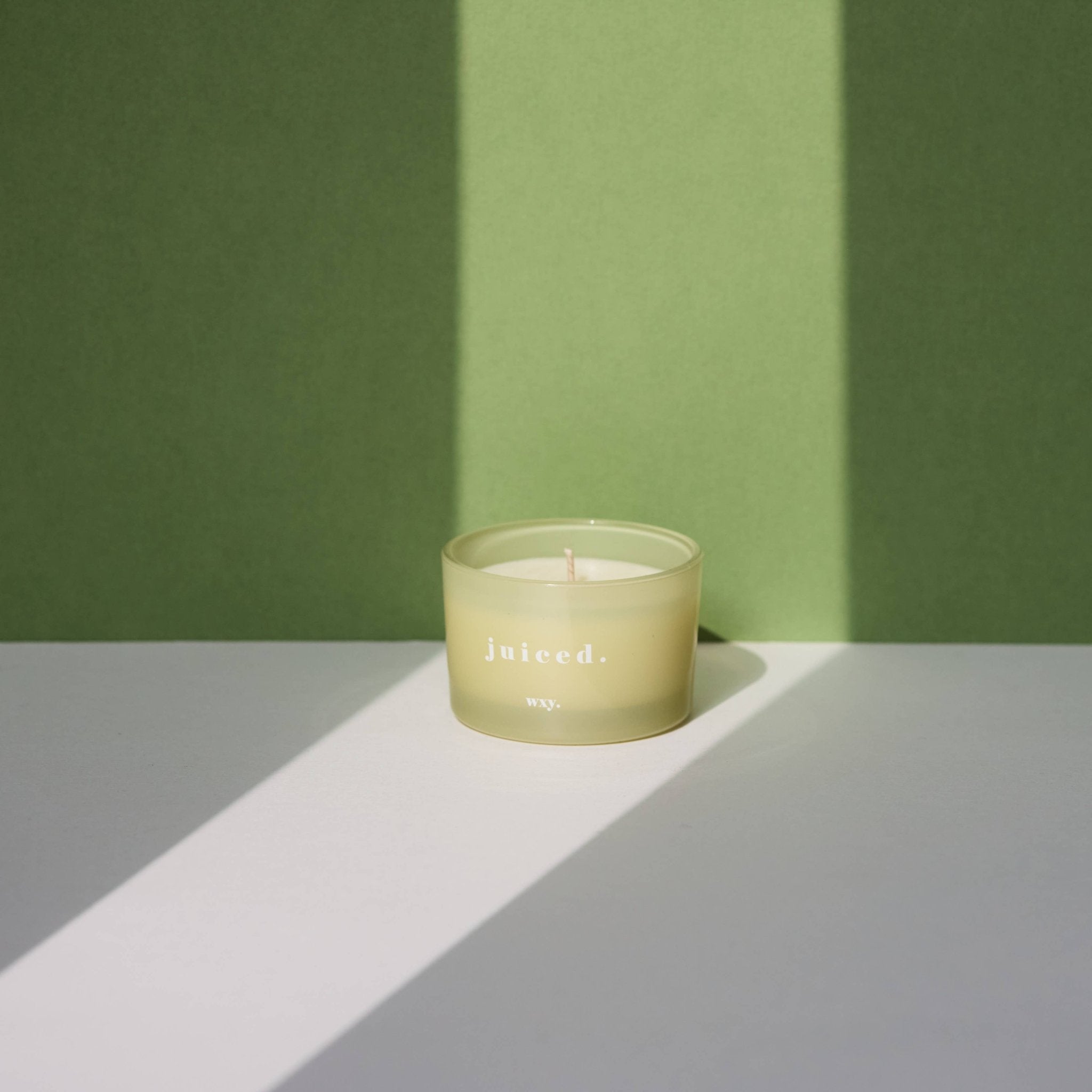Juiced 3oz Candle - Lime Avocado + Cucumber Water - wxy. Modern Love Store Glasgow