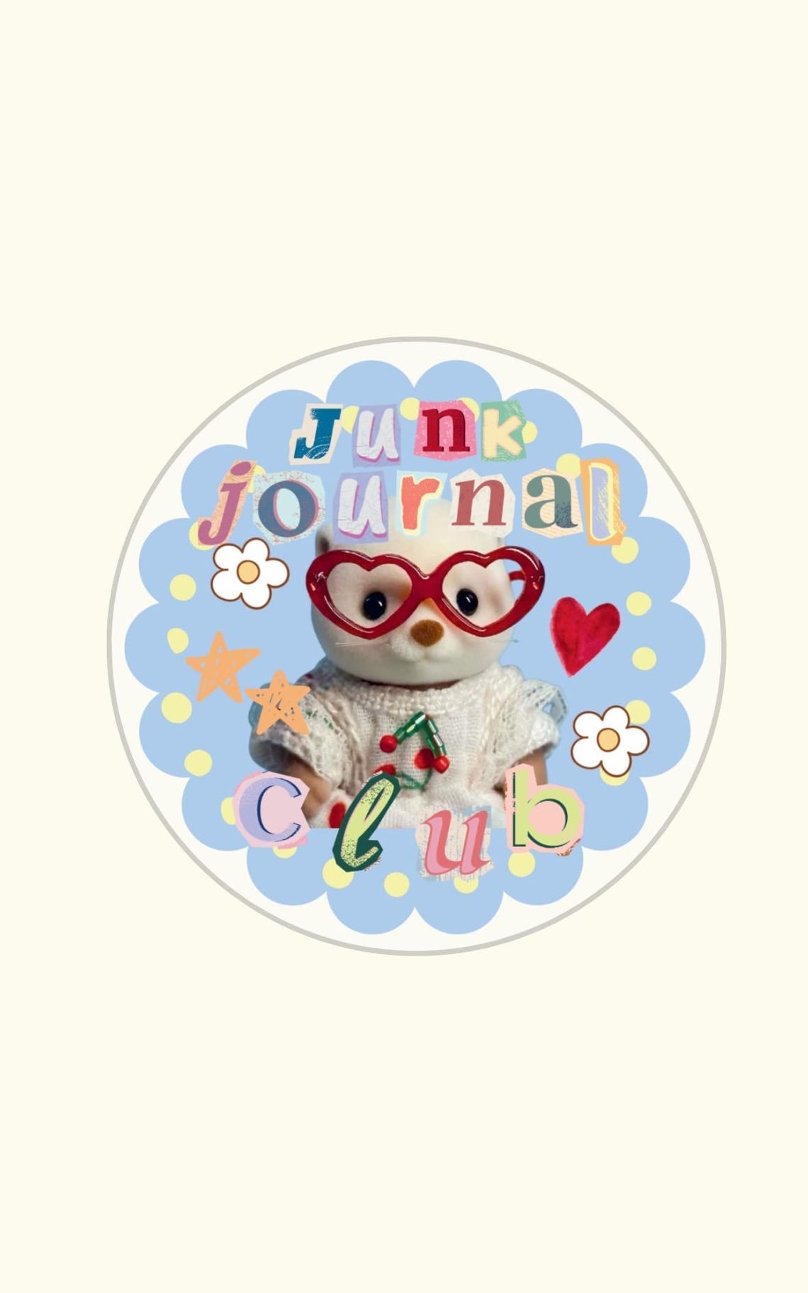 Junk Journal Club Sticker - sticker Shellflower Modern Love Store Glasgow
