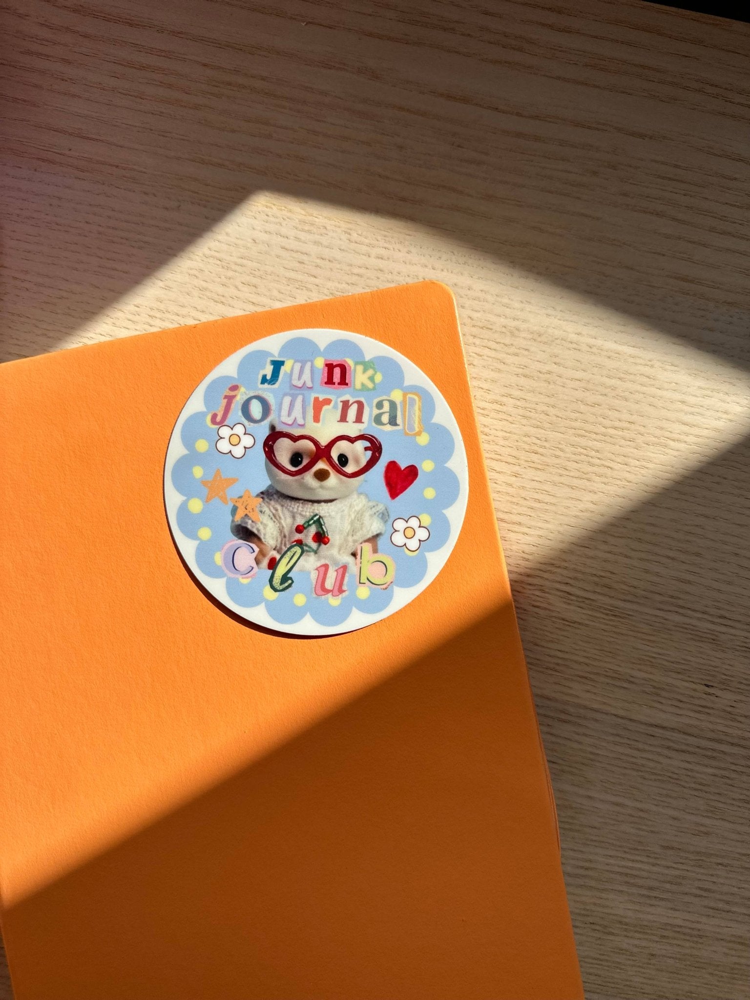 Junk Journal Club Vinyl Sticker - Shellflower Modern Love Store Glasgow