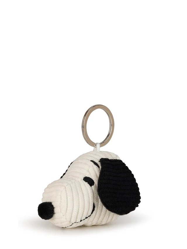 Snoopy Head Corduroy Cream Keyring - keyring Bon Ton Toys Modern Love Store Glasgow