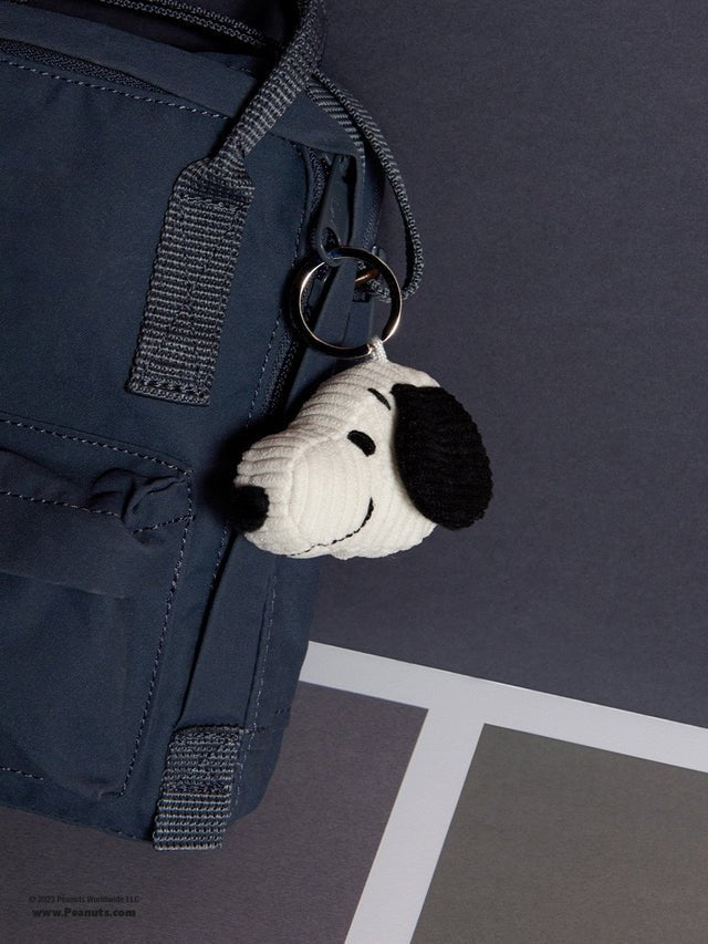 Snoopy Head Corduroy Cream Keyring - keyring Bon Ton Toys Modern Love Store Glasgow