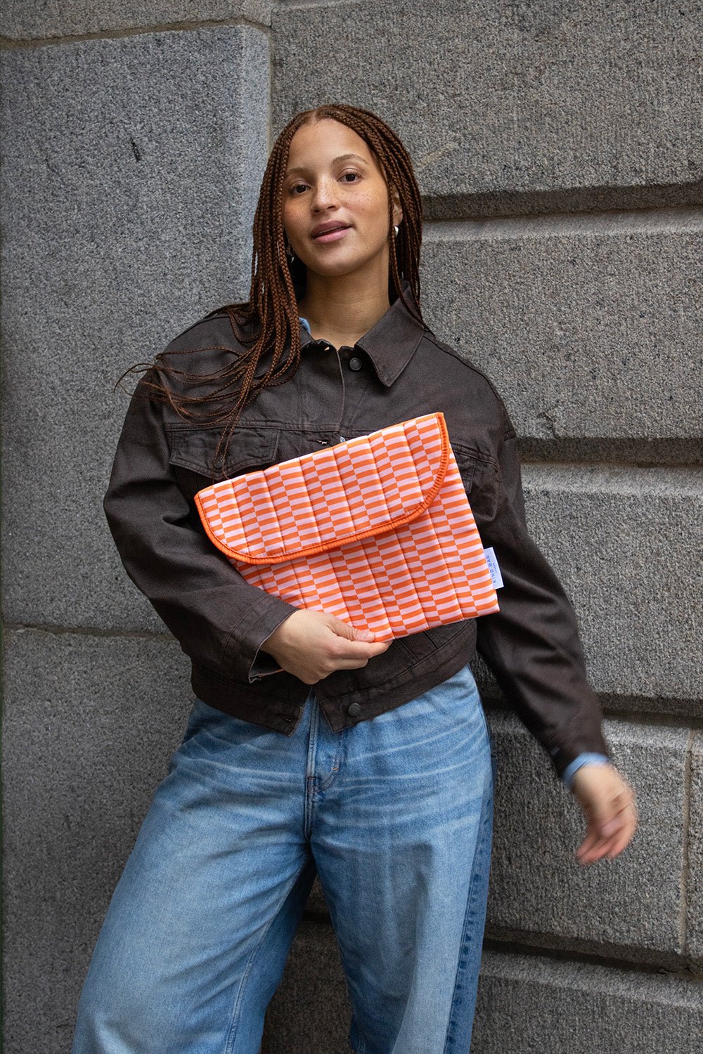 Kind Bag Laptop Sleeve - Orange & Pink - bag Kind Bag Modern Love Store Glasgow
