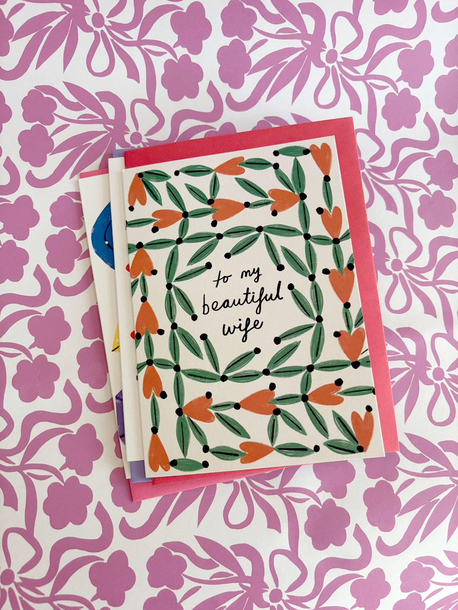 Beautiful Wife Greeting Card - Kitty Kenda Papergoods Modern Love Store Glasgow